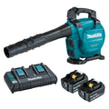 Makita 18Vx2 BRUSHLESS Blower/Vacuum Kit – Includes 2 x 5.0Ah Batteries & Dual Port Rapid Charger  (DUB363PT2V)