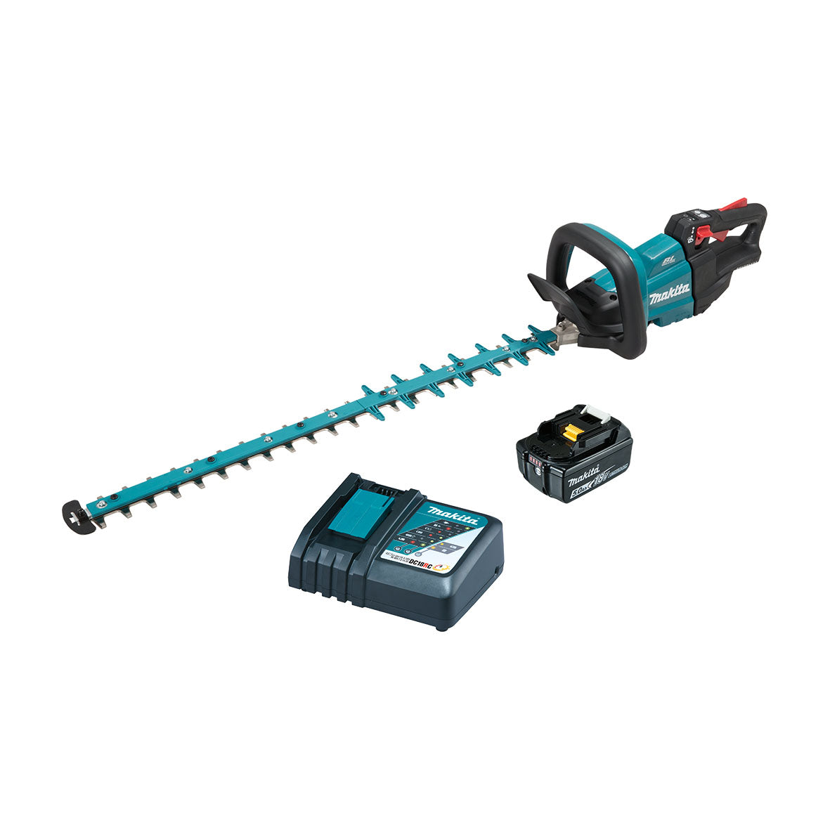 Makita 18V BRUSHLESS 750mm Hedge Trimmer Kit - Includes 5.0Ah Battery & Rapid Charger (DUH752RT)