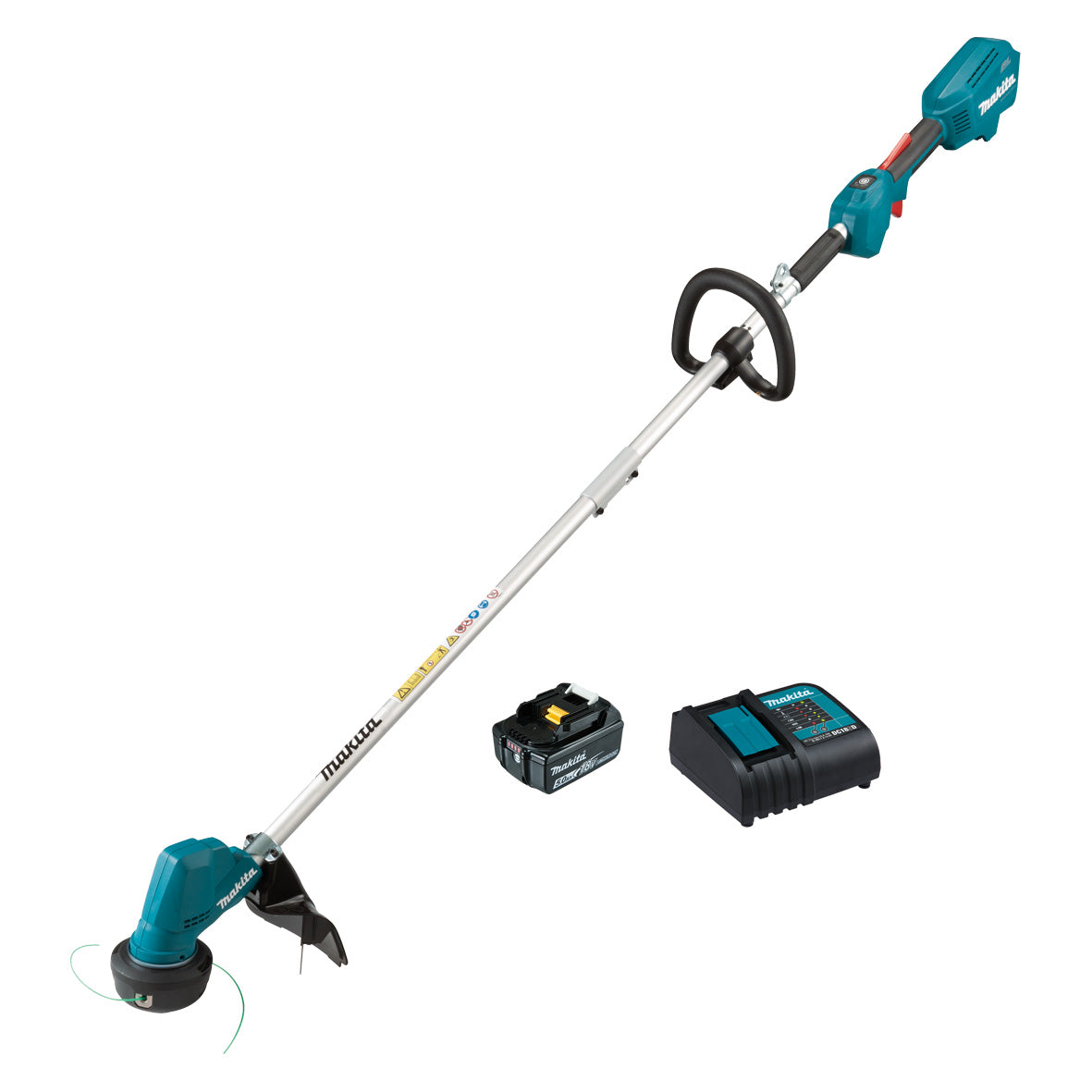 Makita 18V BRUSHLESS Line Trimmer Kit - Includes 1 x 5.0Ah Battery & Charger (DUR192LST)