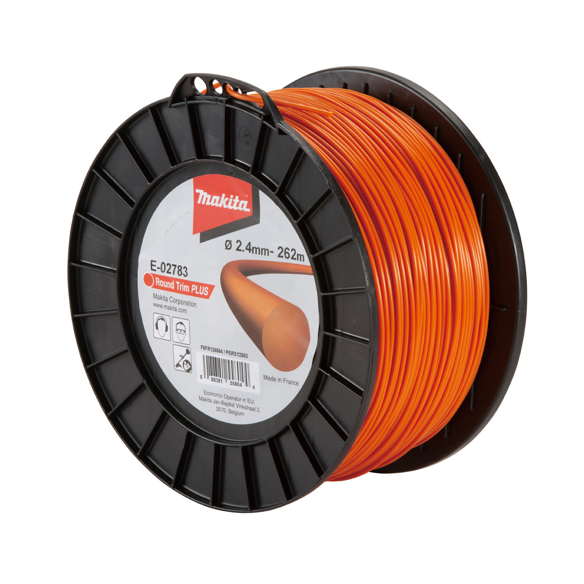 Makita Round Trim Plus Orange Line 2.4mm x 262m (E-02783)