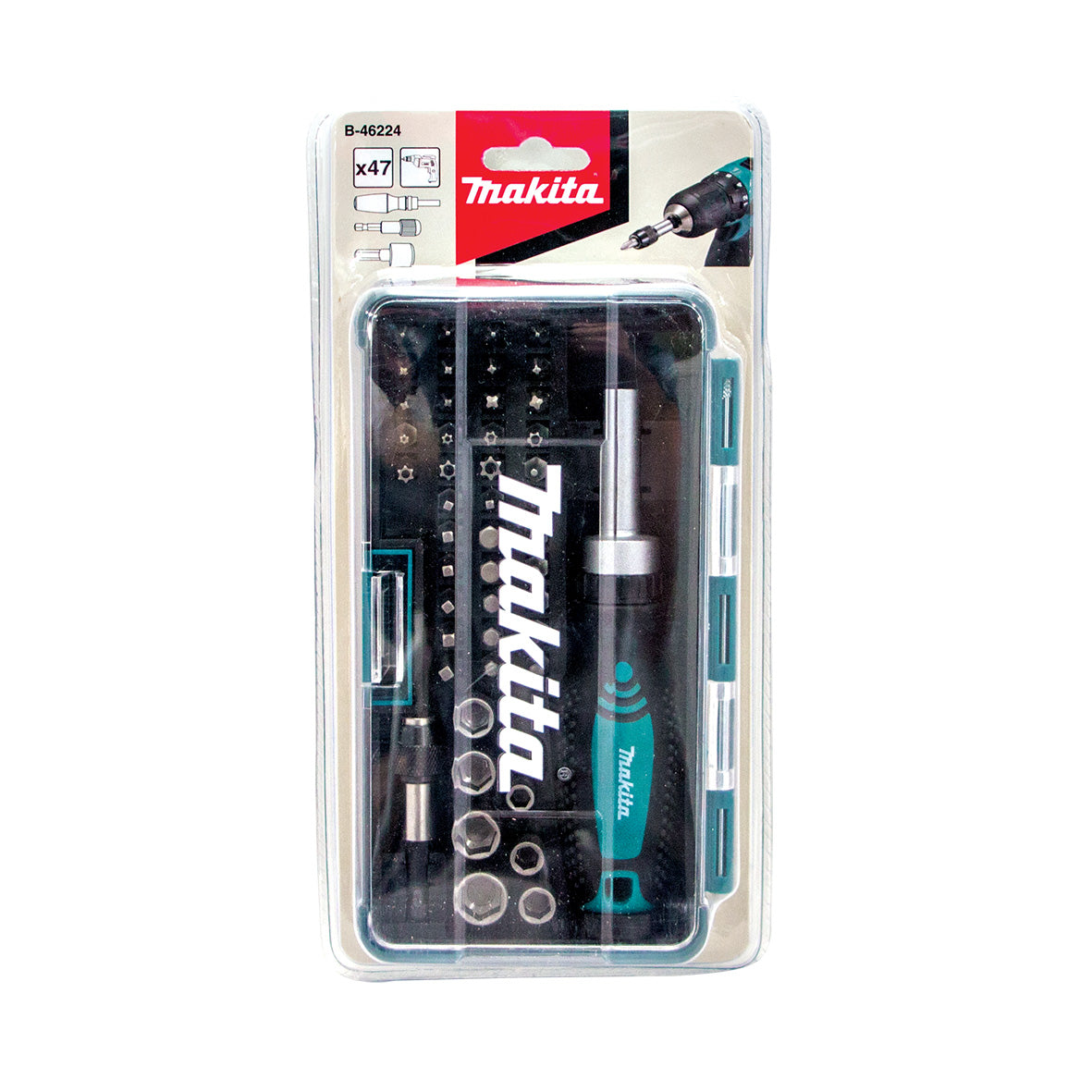 Makita 47pc Ratchet Handle & Screwdriver Bit Set (B-46224)